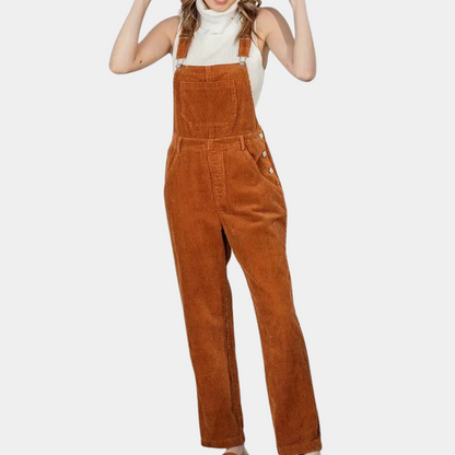 Solid color pocket overall jumpsuit