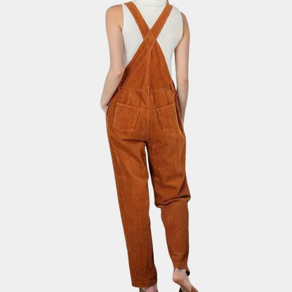 Solid color pocket overall jumpsuit