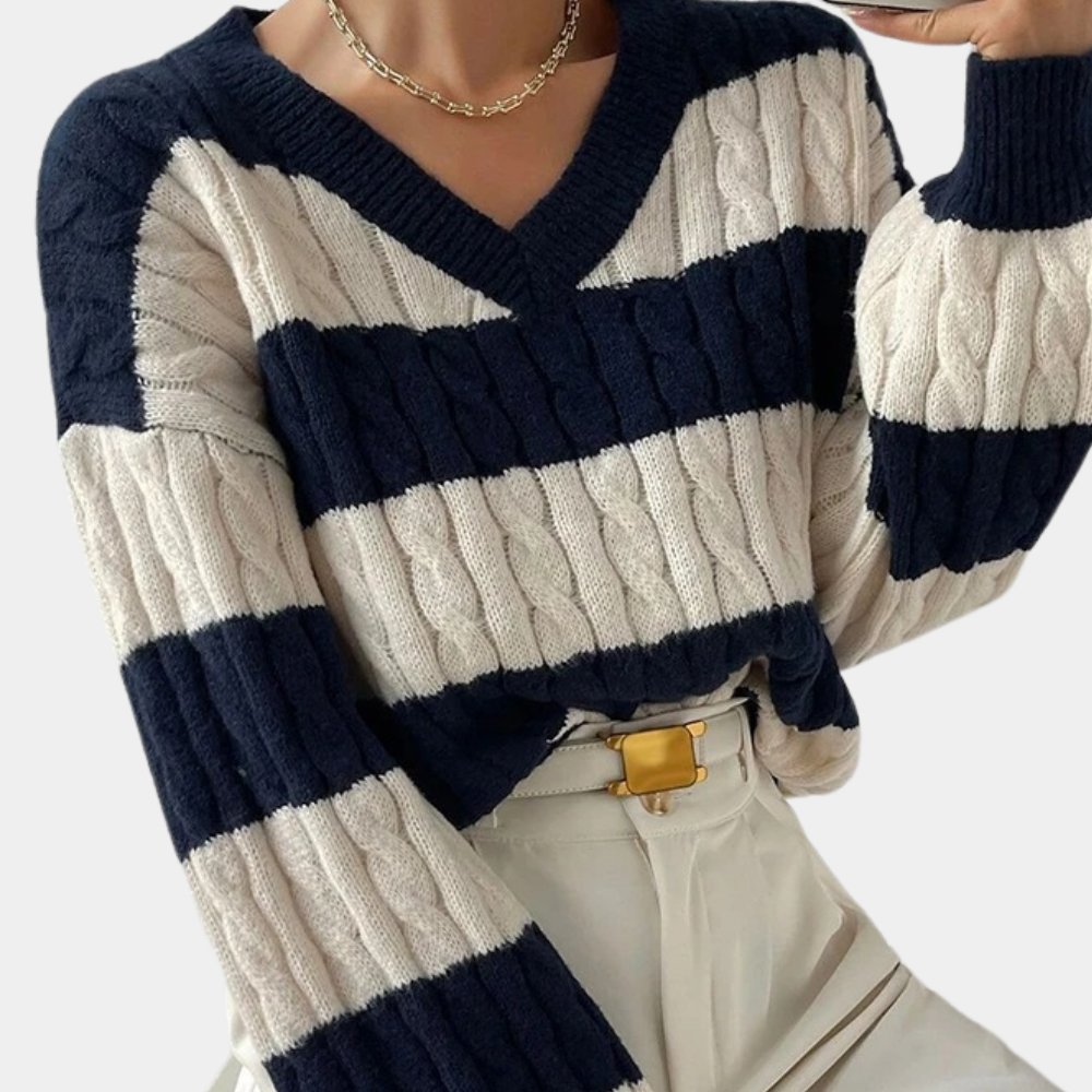 Women’s striped knitted sweater