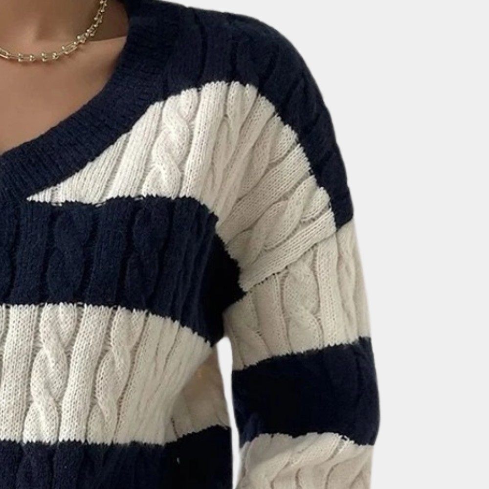 Women’s striped knitted sweater