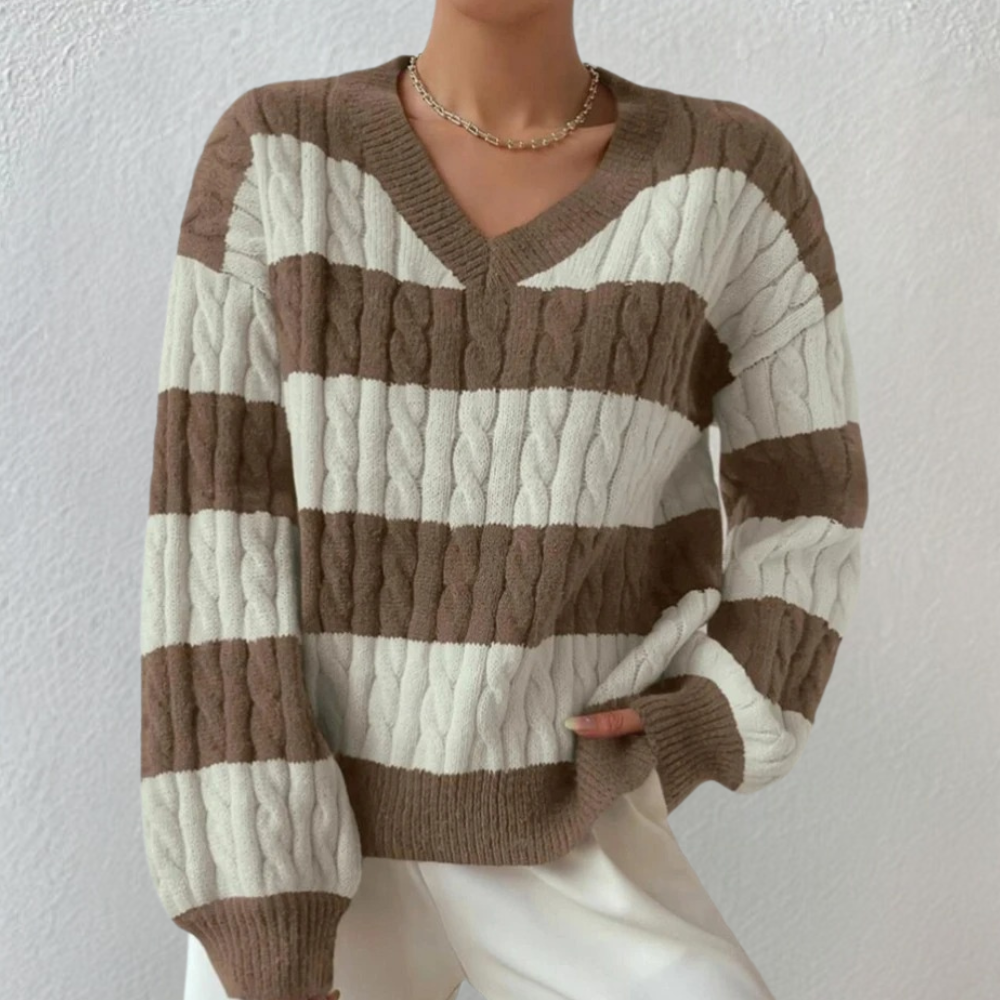 Women’s striped knitted sweater