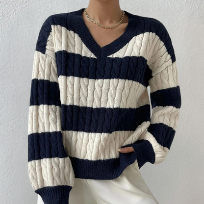 Women’s striped knitted sweater