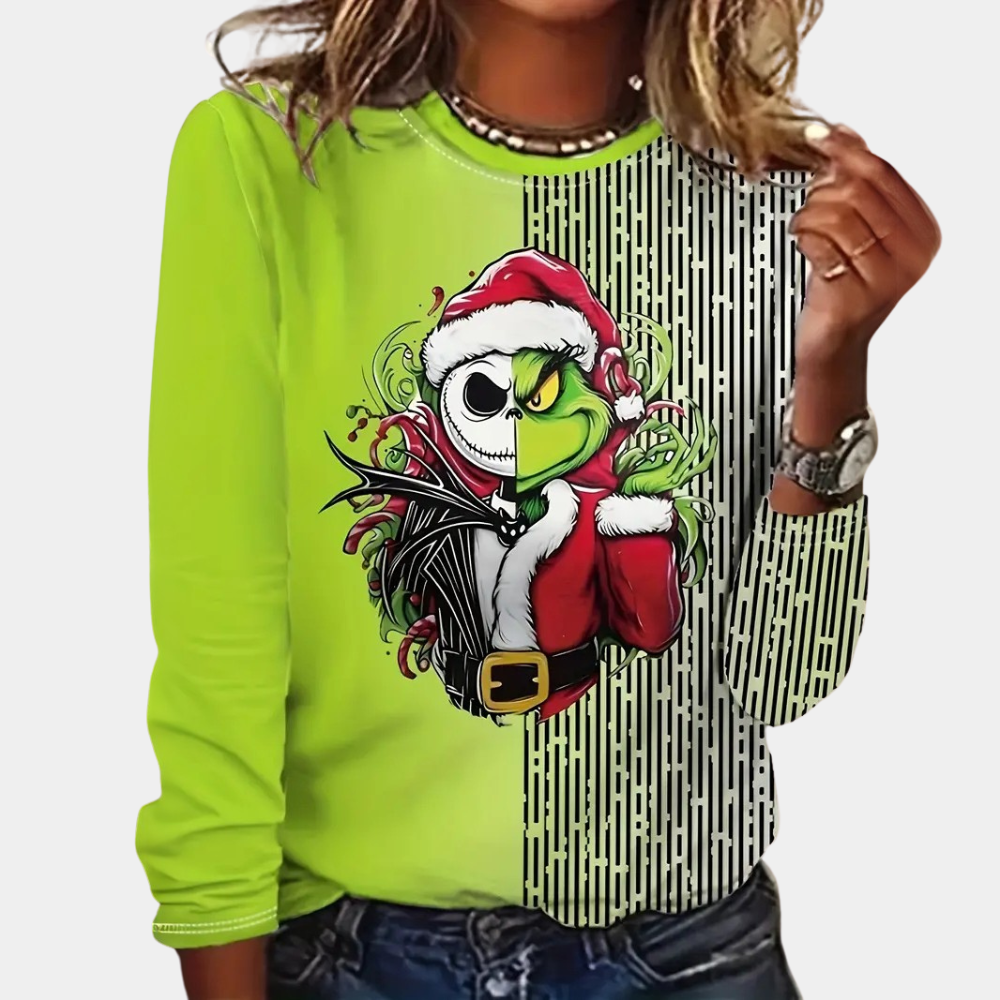 FREDA - Printed Christmas Sweater for Women