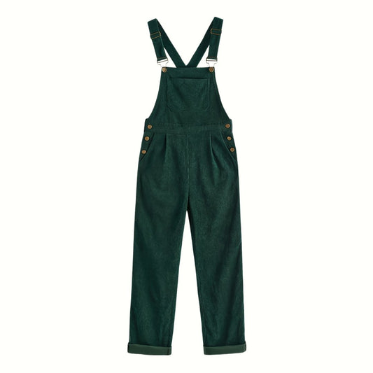 Casual Corduroy Criss Cross Jumpsuit