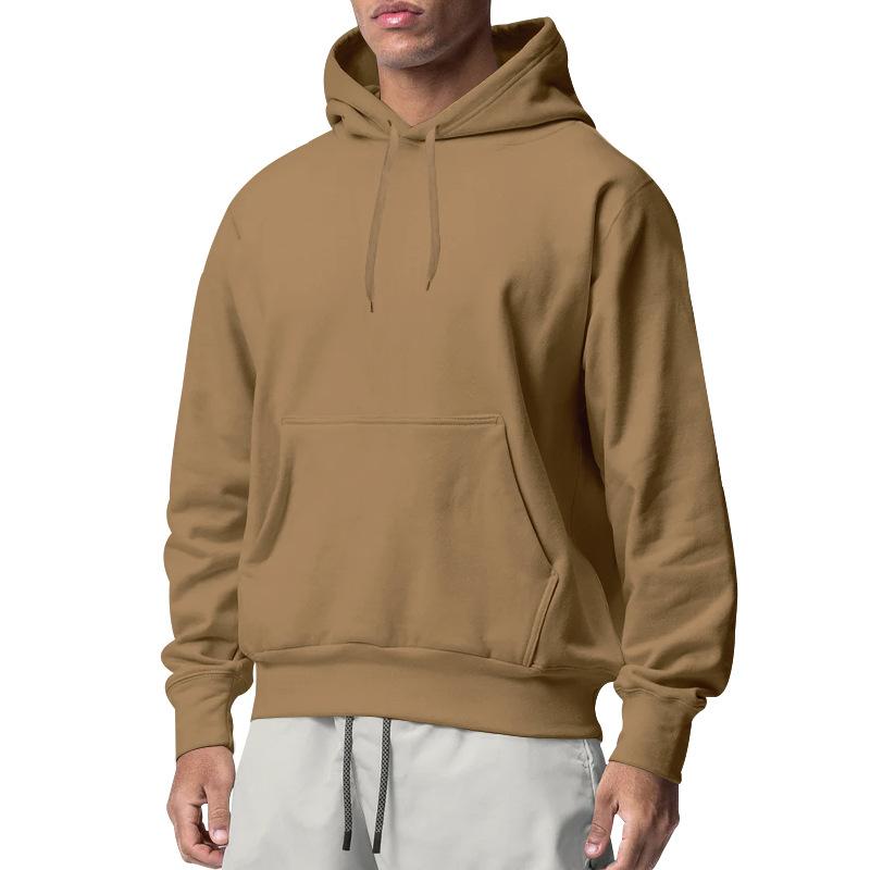 Men's Solid Loose Casual Sports Fitness Hoodie