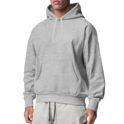 Men's Solid Loose Casual Sports Fitness Hoodie