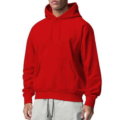 Men's Solid Loose Casual Sports Fitness Hoodie