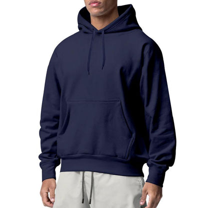 Men's Solid Loose Casual Sports Fitness Hoodie